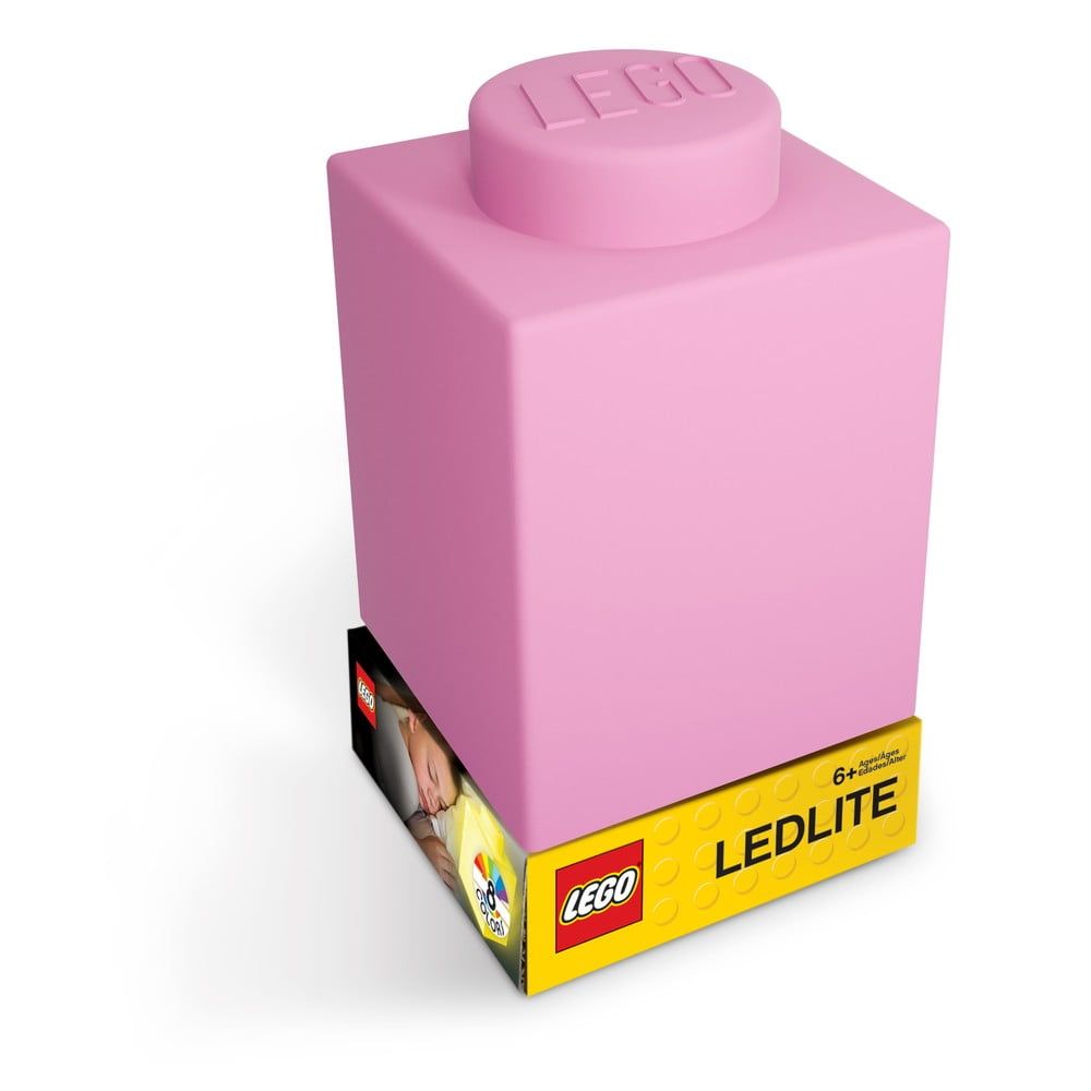 Ružové silikónové nočné svetielko LEGO® Classic Brick - Bonami.sk