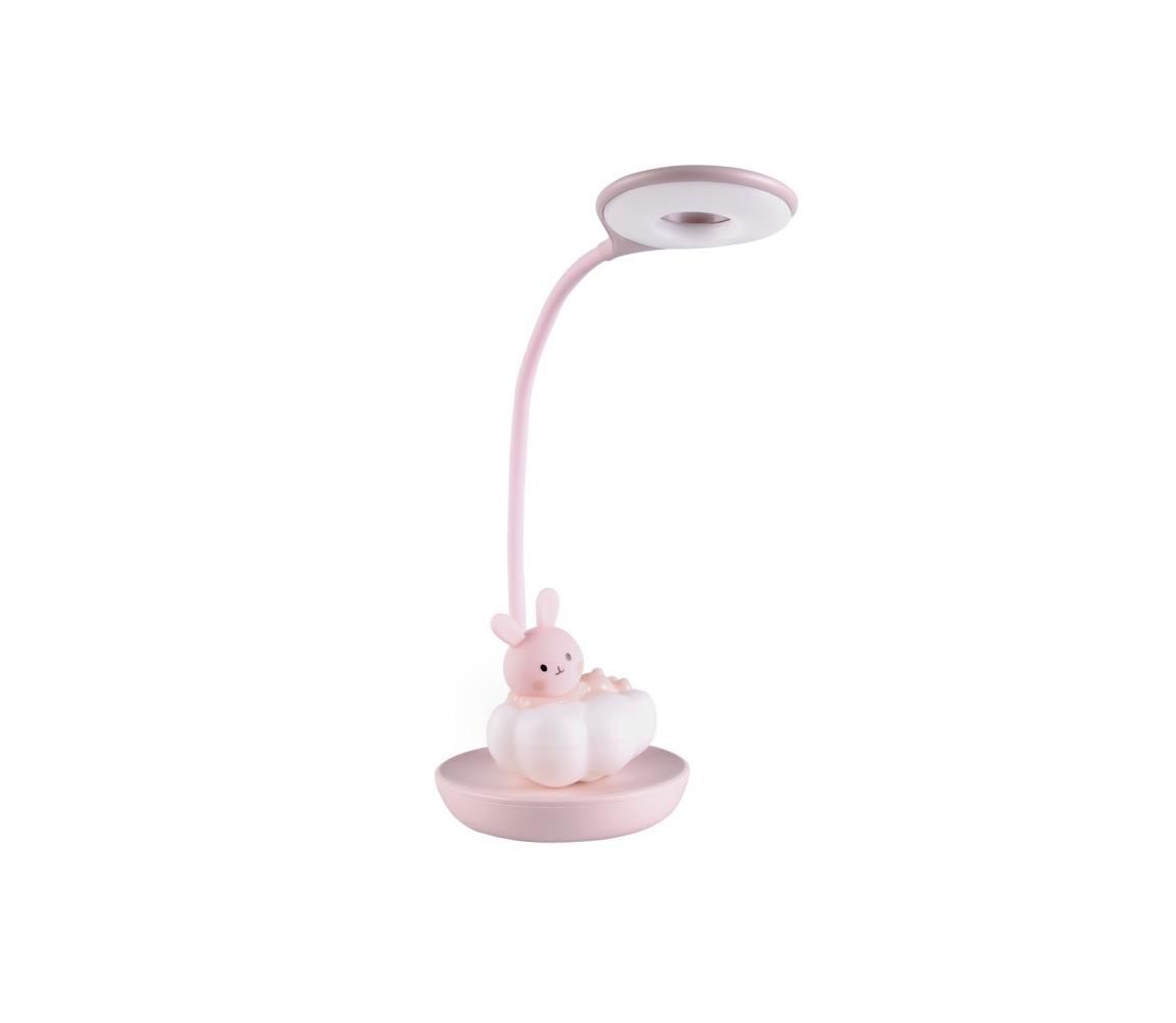 Polux LED Stmievateľná detská stolná lampička RABBIT LED/2,5W/230V ružová  - Svet-svietidiel.sk