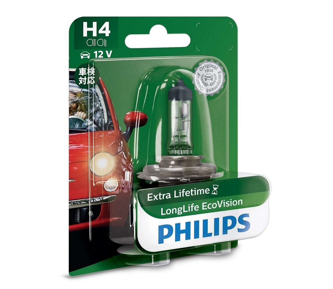 Philips Autožiarovka Philips ECO VISION 12342LLECOB1 H4 P43t-38/55W/12V 3100K  - Svet-svietidiel.sk