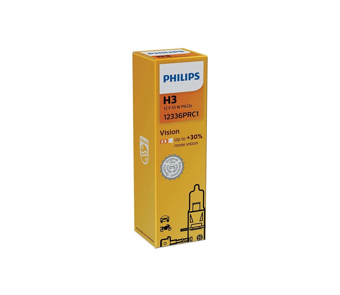 Philips Autožiarovka Philips VISION 12336PRC1 H3 PK22s/55W/12V 3200K  - Svet-svietidiel.sk