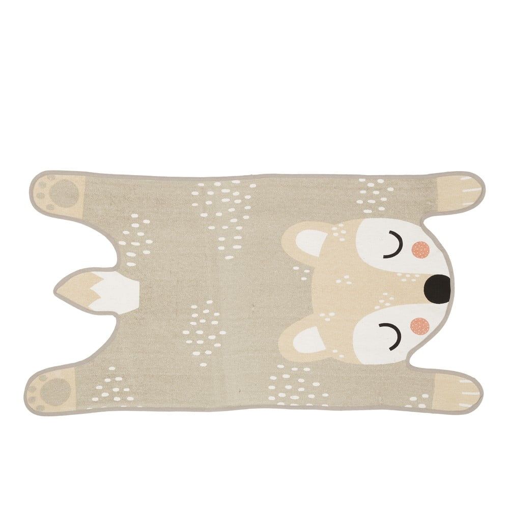 Béžový detský koberec z bavlny Södahl Bear, 62 x 120 cm - Bonami.sk