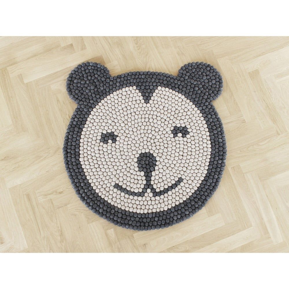 Detský guľôčkový vlnený koberec Wooldot Ball rugs Bear, ⌀ 90 cm - Bonami.sk