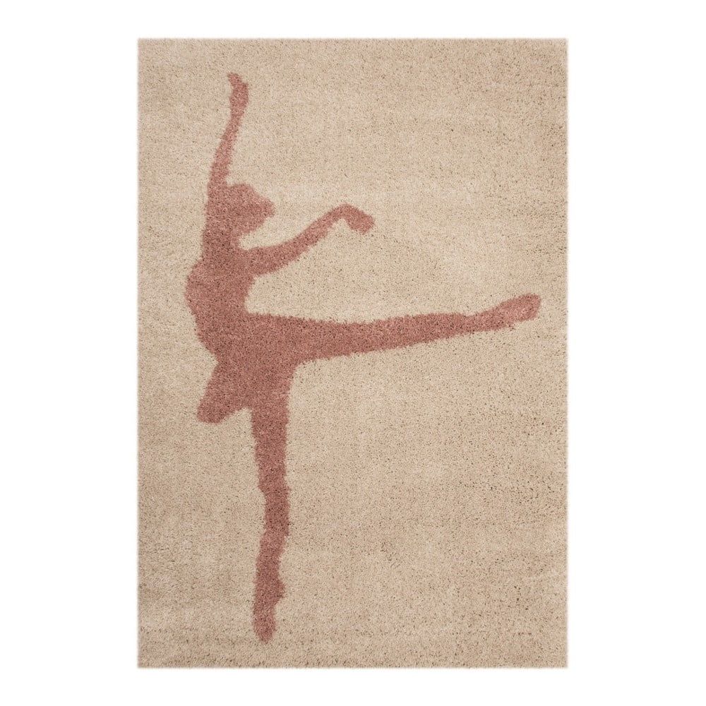 Detský hnedý koberec Zala Living Ballerina, 120 × 170 cm - Bonami.sk