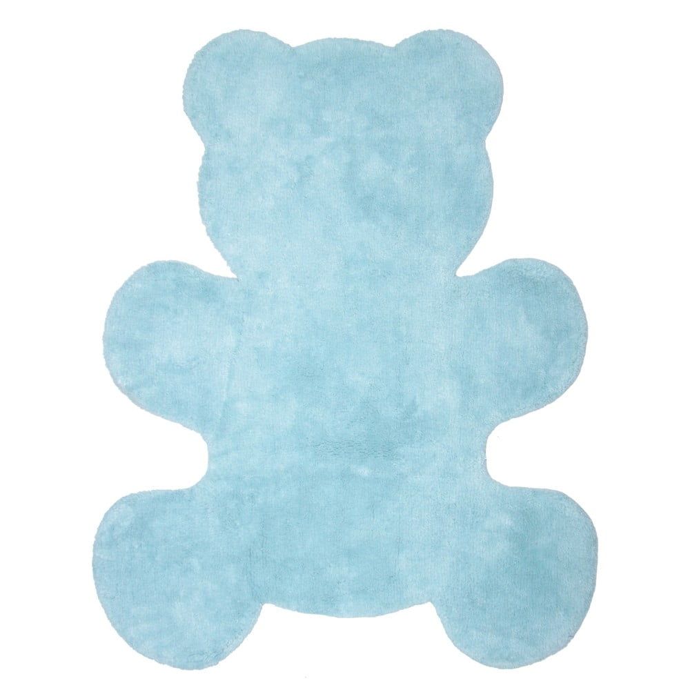 Detský modrý koberec Nattiot Little Teddy, 80 × 100 cm - Bonami.sk