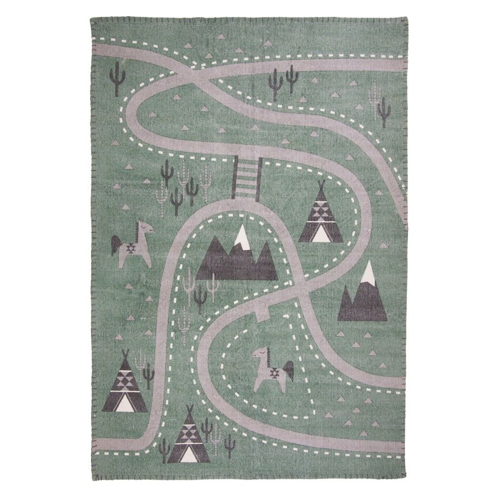 Detský ručne potlačený koberec Nattiot Little Western, 100 × 140 cm - Bonami.sk