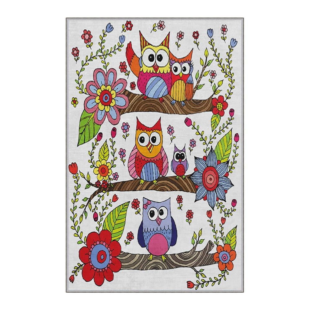 Detský protišmykový koberec Homefesto Owls, 100 x 200 cm - Bonami.sk