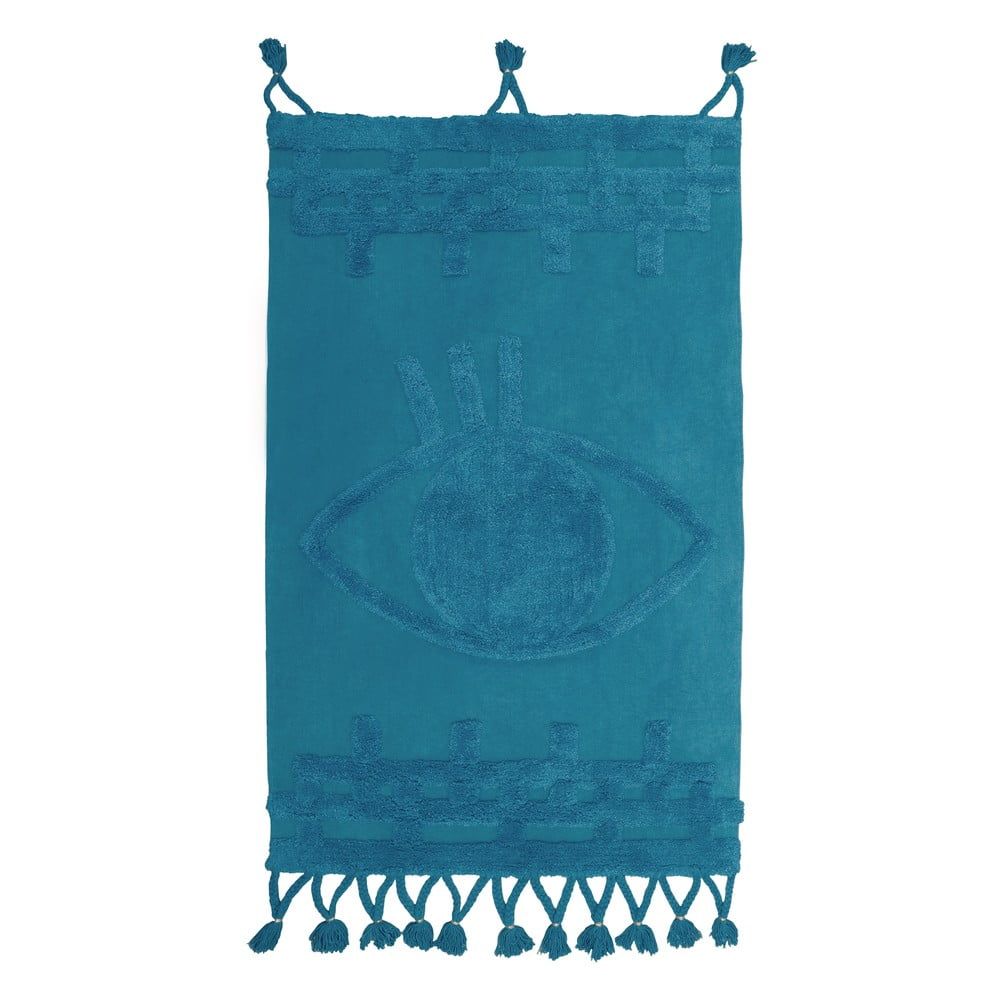 Modrý bavlnený nástenný koberec Nattiot Siva, 70 x 120 cm - Bonami.sk