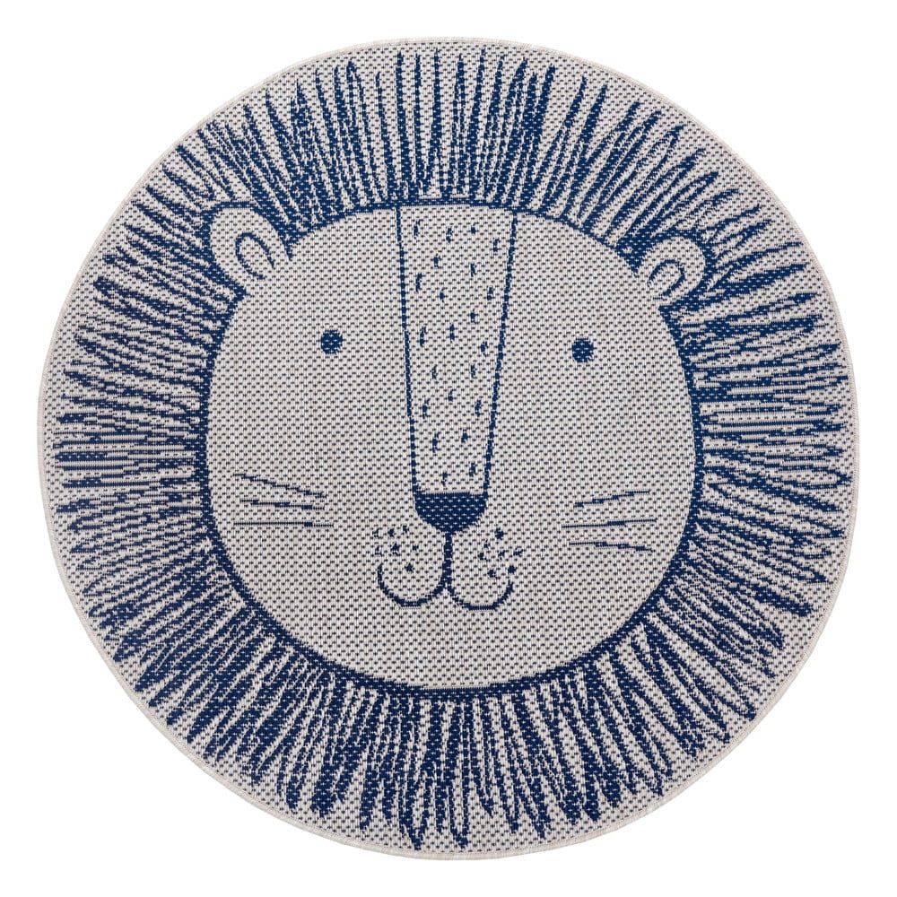 Modrý detský koberec Ragami Lion, ø 160 cm - Bonami.sk