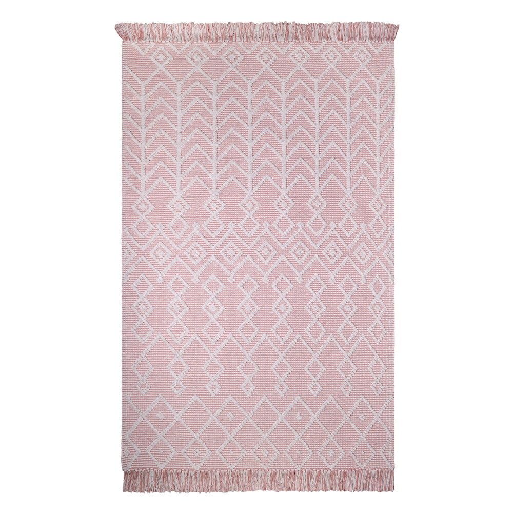 Ružový bavlnený koberec Nattiot Marcel Pink, 120 x 160 cm - Bonami.sk
