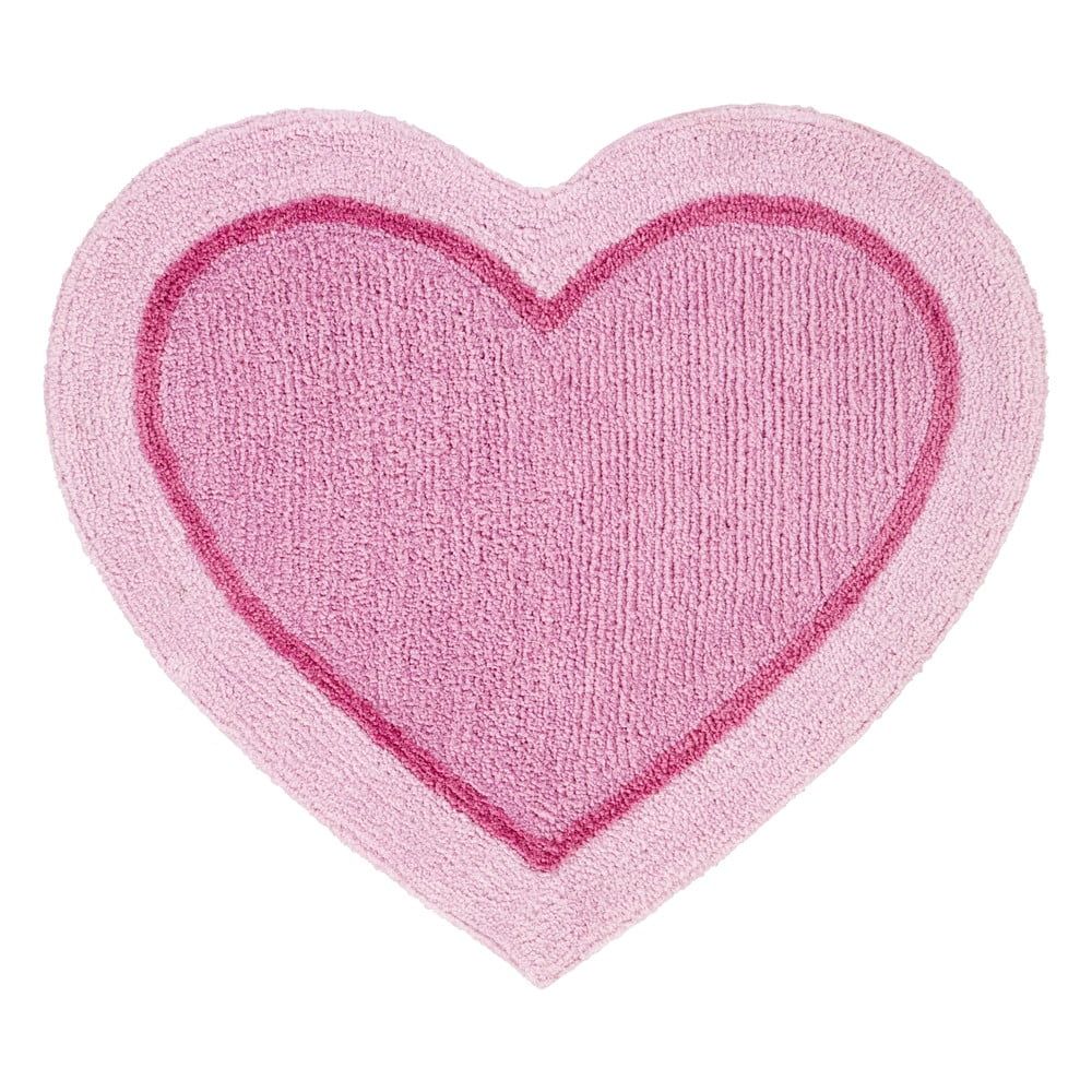 Ružový detský koberec v tvare srdca Catherine Lansfield, 50 x 80 cm - Bonami.sk