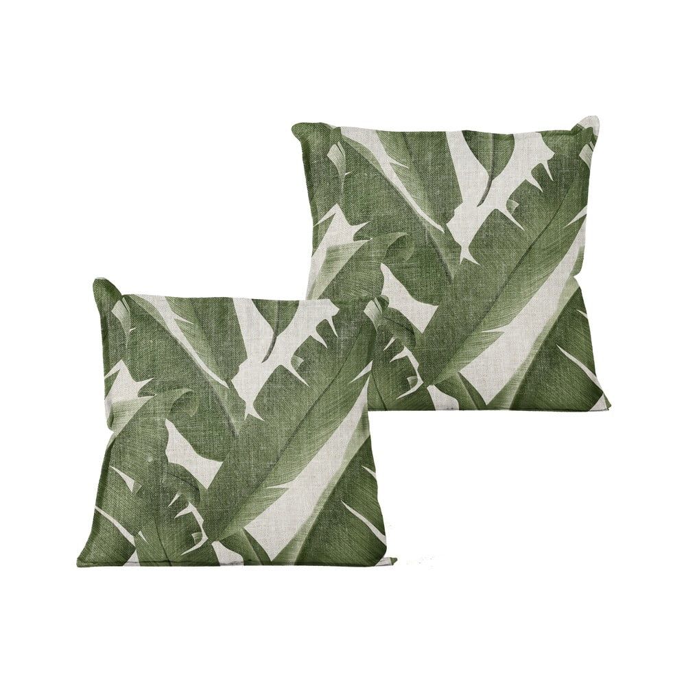 Vankúš s motívom palmových listov Linen Couture Palms, 45 x 45 cm - Bonami.sk