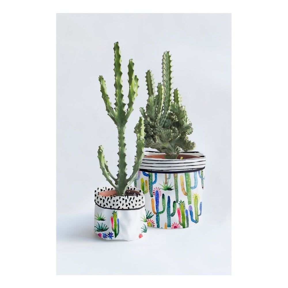 Sada 2 textilných kvetináčov Surdic Watercolor Cactus - Bonami.sk