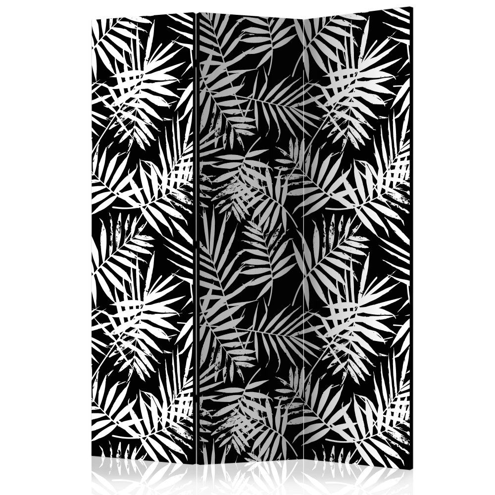 Paraván Black and White Jungle Dekorhome 135x172 cm (3-dielny) - dekorhome.sk