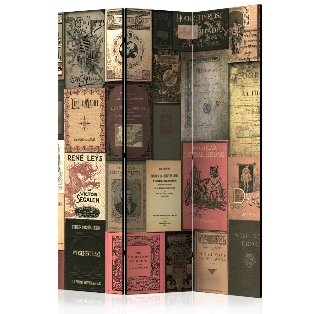 Paraván Books of Paradise Dekorhome 135x172 cm (3-dielny) - dekorhome.sk