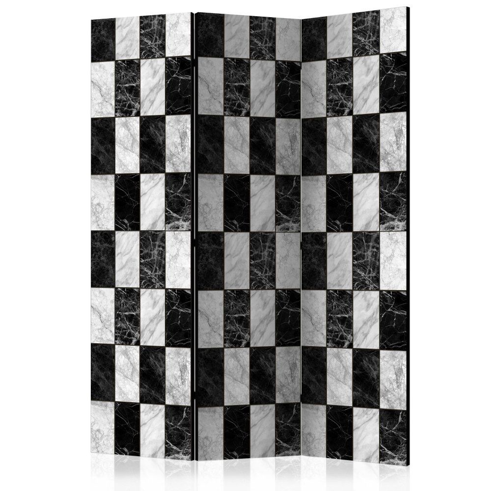 Paraván Checker Dekorhome 135x172 cm (3-dielny) - dekorhome.sk