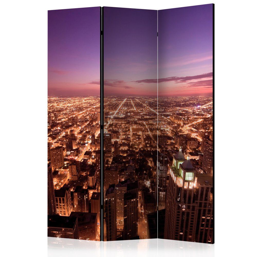 Paraván Chicago Panorama Dekorhome 135x172 cm (3-dielny) - dekorhome.sk