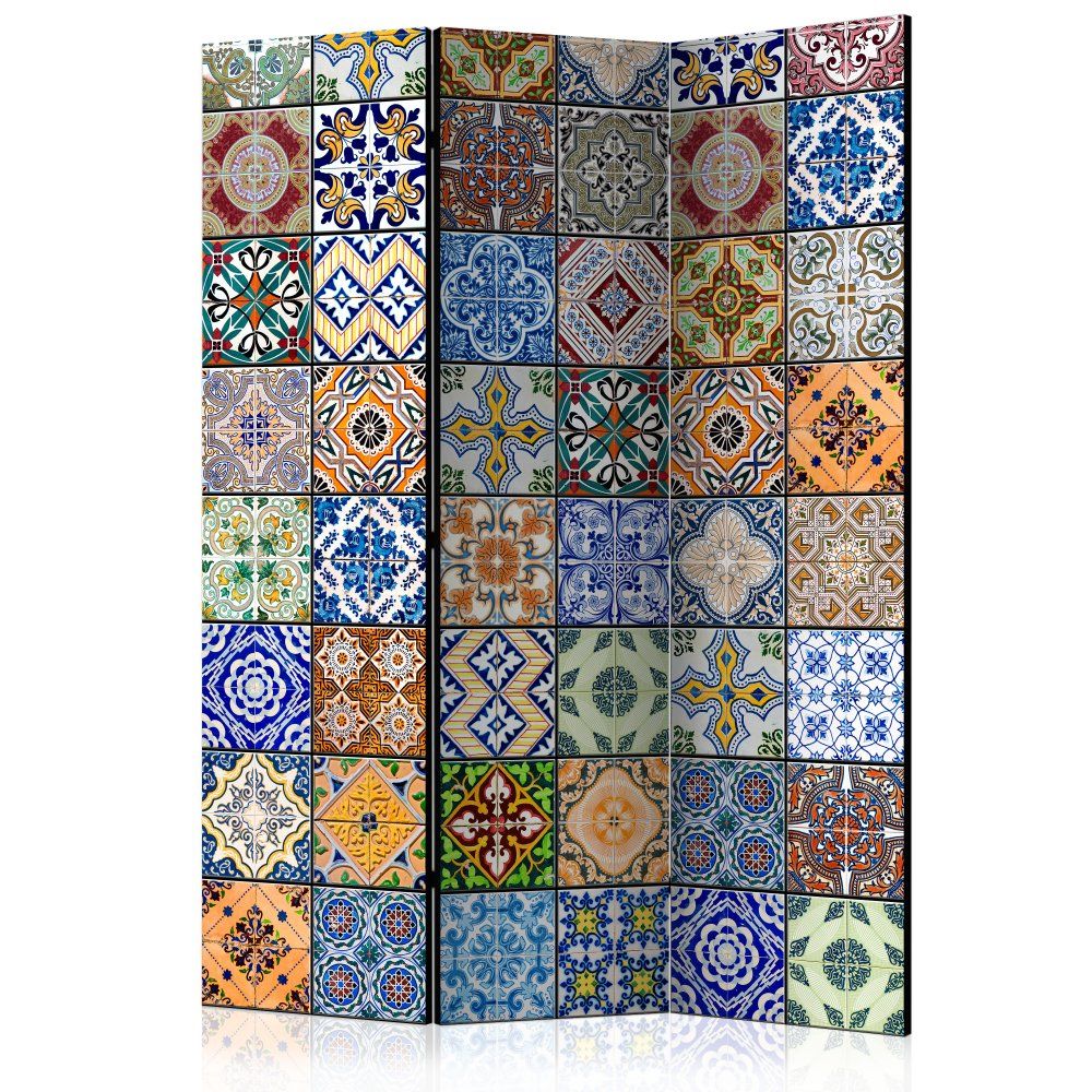 Paraván Colorful Mosaic Dekorhome 135x172 cm (3-dielny) - dekorhome.sk