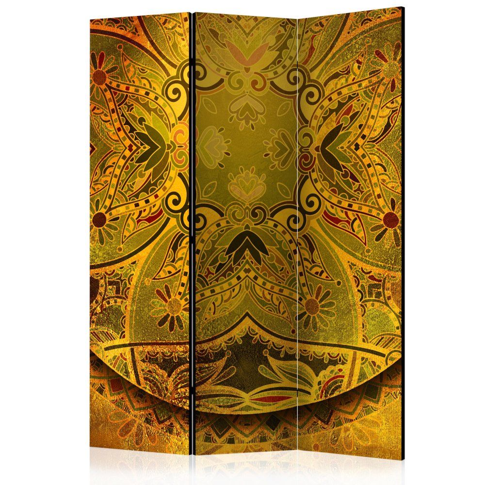 Paraván Mandala: Golden Power Dekorhome 135x172 cm (3-dielny) - dekorhome.sk