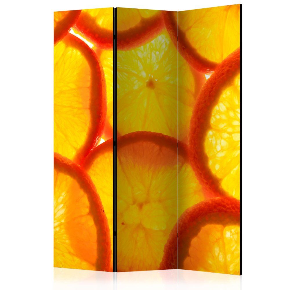 Paraván Orange slices Dekorhome 135x172 cm (3-dielny) - dekorhome.sk