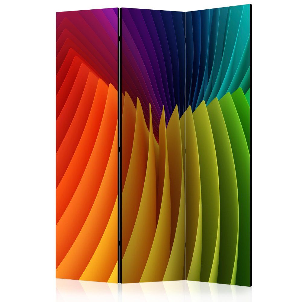 Paraván Rainbow Wave Dekorhome 135x172 cm (3-dielny) - dekorhome.sk