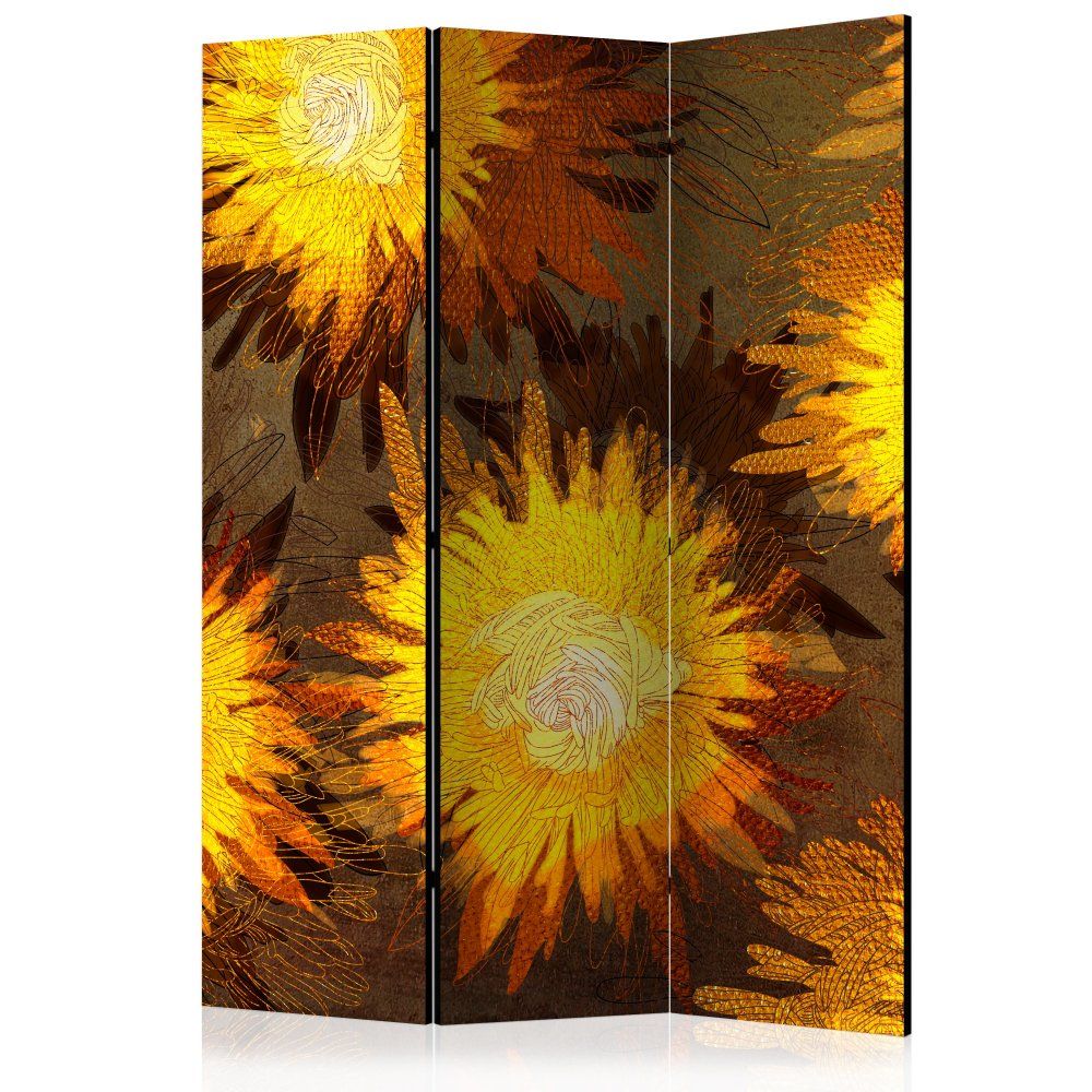 Paraván Sunflower dance Dekorhome 135x172 cm (3-dielny) - dekorhome.sk