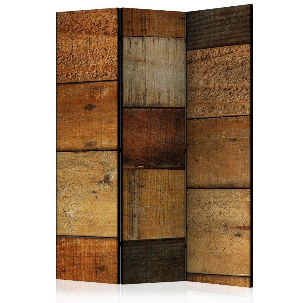 Paraván Wooden Textures Dekorhome 135x172 cm (3-dielny) - dekorhome.sk