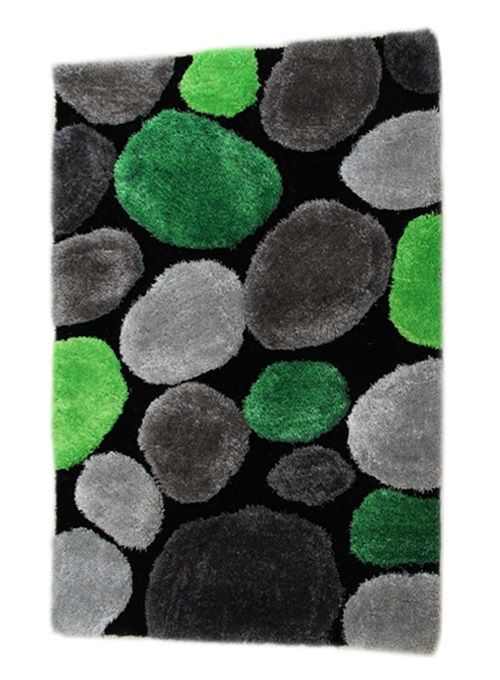 Koberec Pebble Typ 1 120x180 cm - zelená / sivá / čierna - nabbi.sk