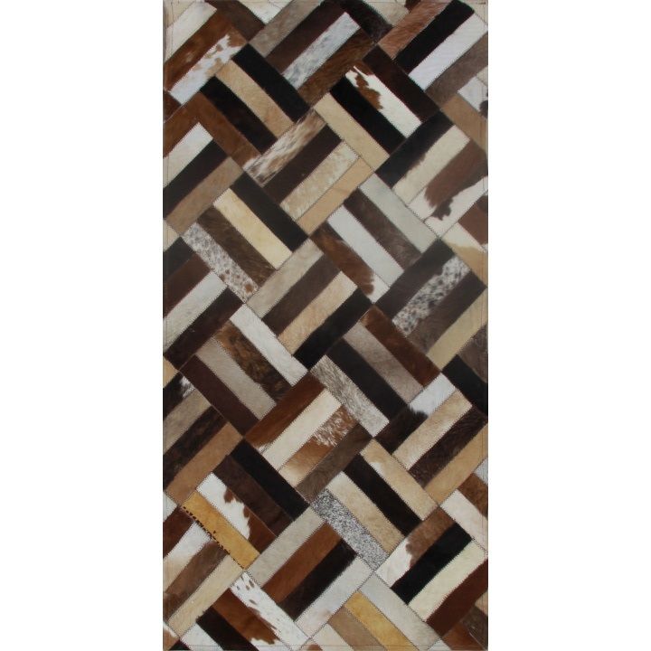 Kožený koberec Typ 2 70x140 cm - vzor patchwork - nabbi.sk