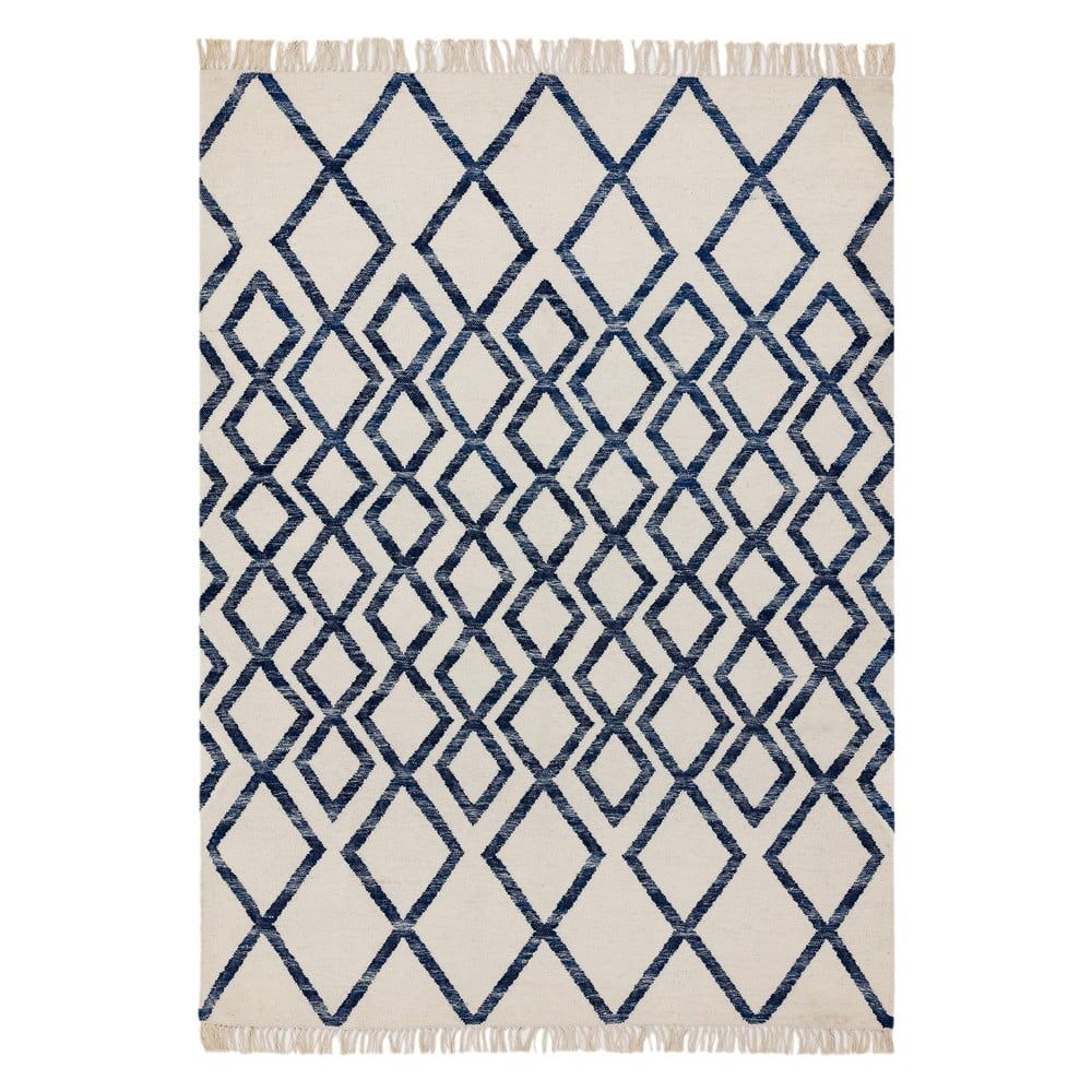 Béžovo-modrý koberec Asiatic Carpets Hackney Diamond, 160 x 230 cm - Bonami.sk