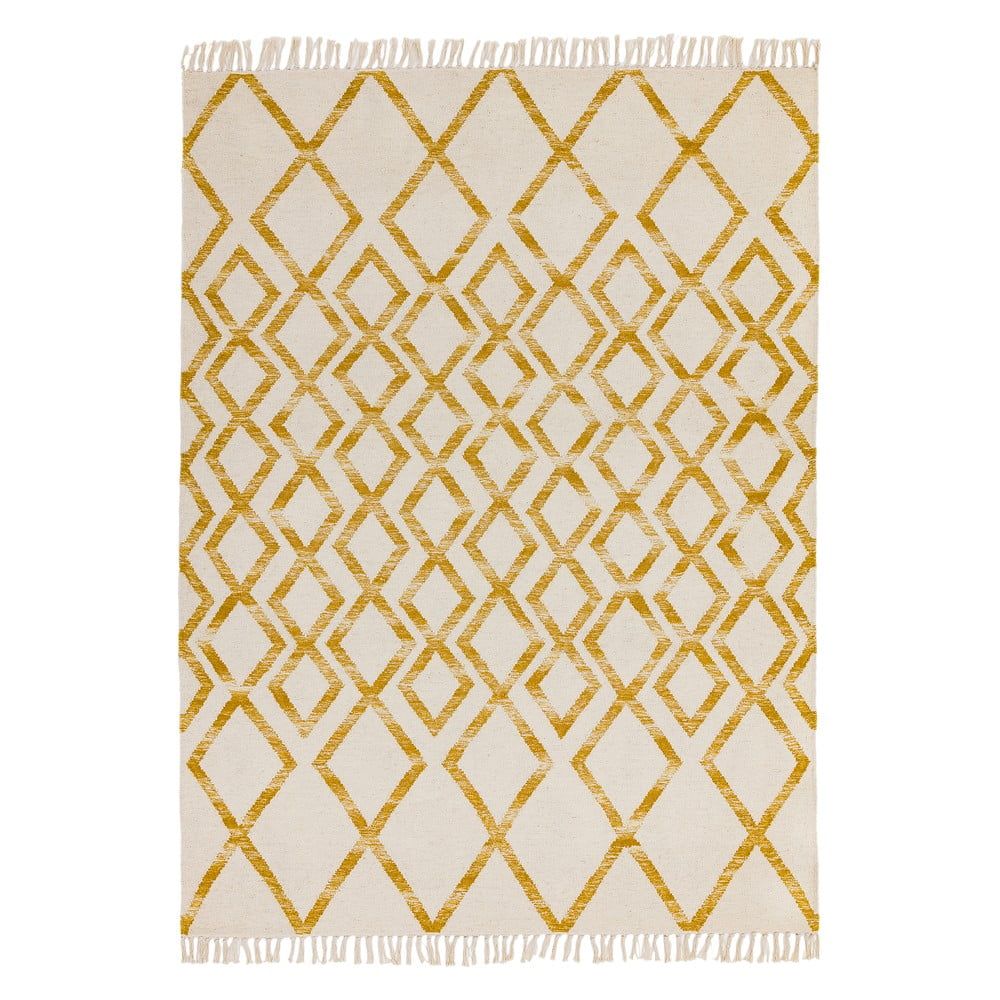 Béžovo-žltý koberec Asiatic Carpets Hackney Diamond, 120 x 170 cm - Bonami.sk