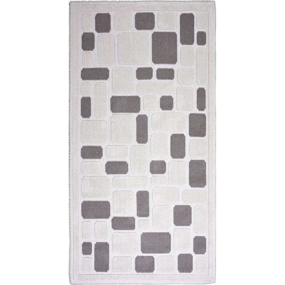 Béžový bavlnený koberec Vitaus Mozaik, 80 x 150 cm - Bonami.sk