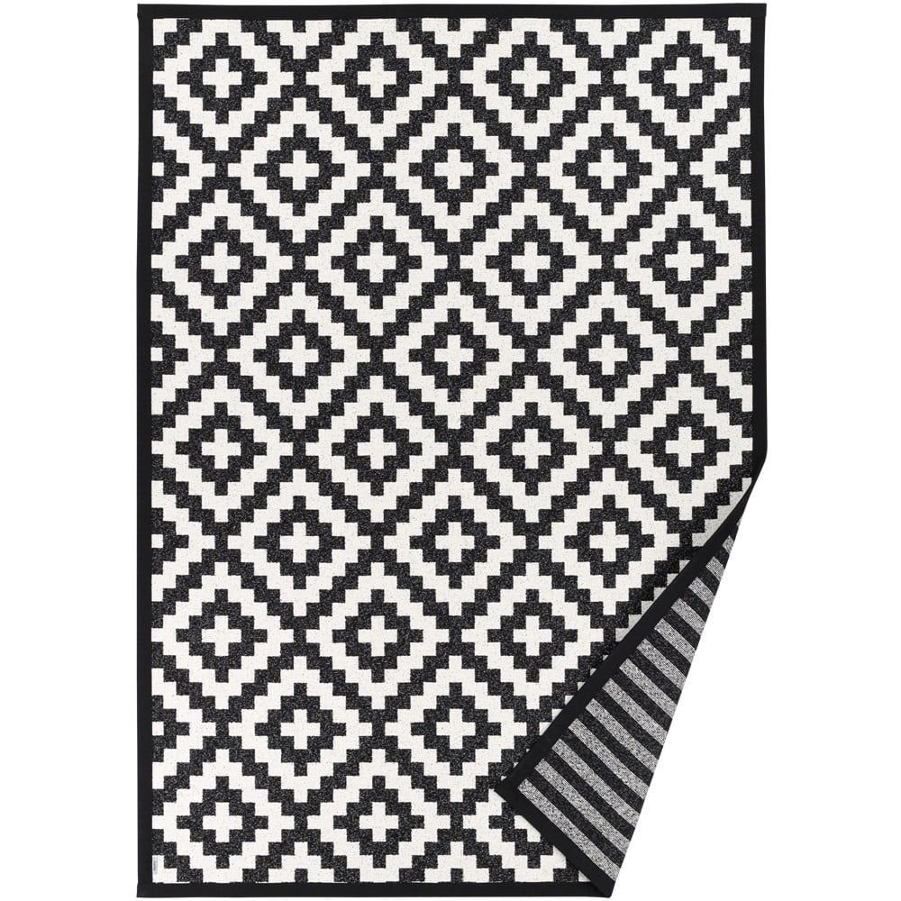 Čierno-biely obojstranný koberec Narma Viki Black, 80 x 250 cm - Bonami.sk