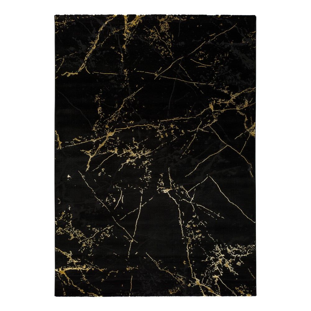 Čierny koberec Universal Gold Marble, 60 x 120 cm - Bonami.sk
