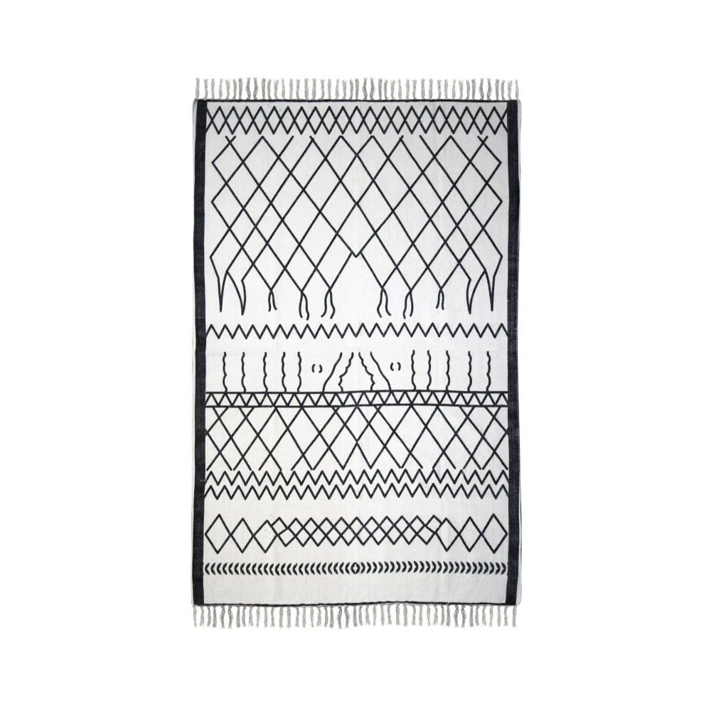Čierno-biely bavlnený koberec HSM collection Colorful Living Garrio, 70 × 120 cm - Bonami.sk