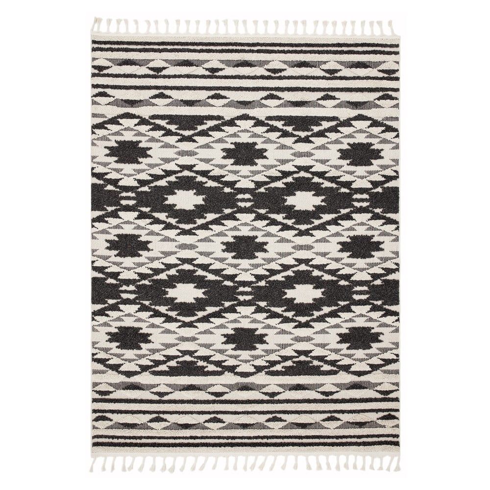 Čierno-biely koberec Asiatic Carpets Taza, 120 x 170 cm - Bonami.sk
