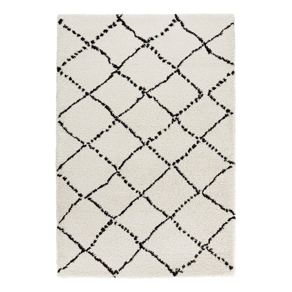 Béžovo-čierny koberec Mint Rugs Hash, 80 x 150 cm - Bonami.sk