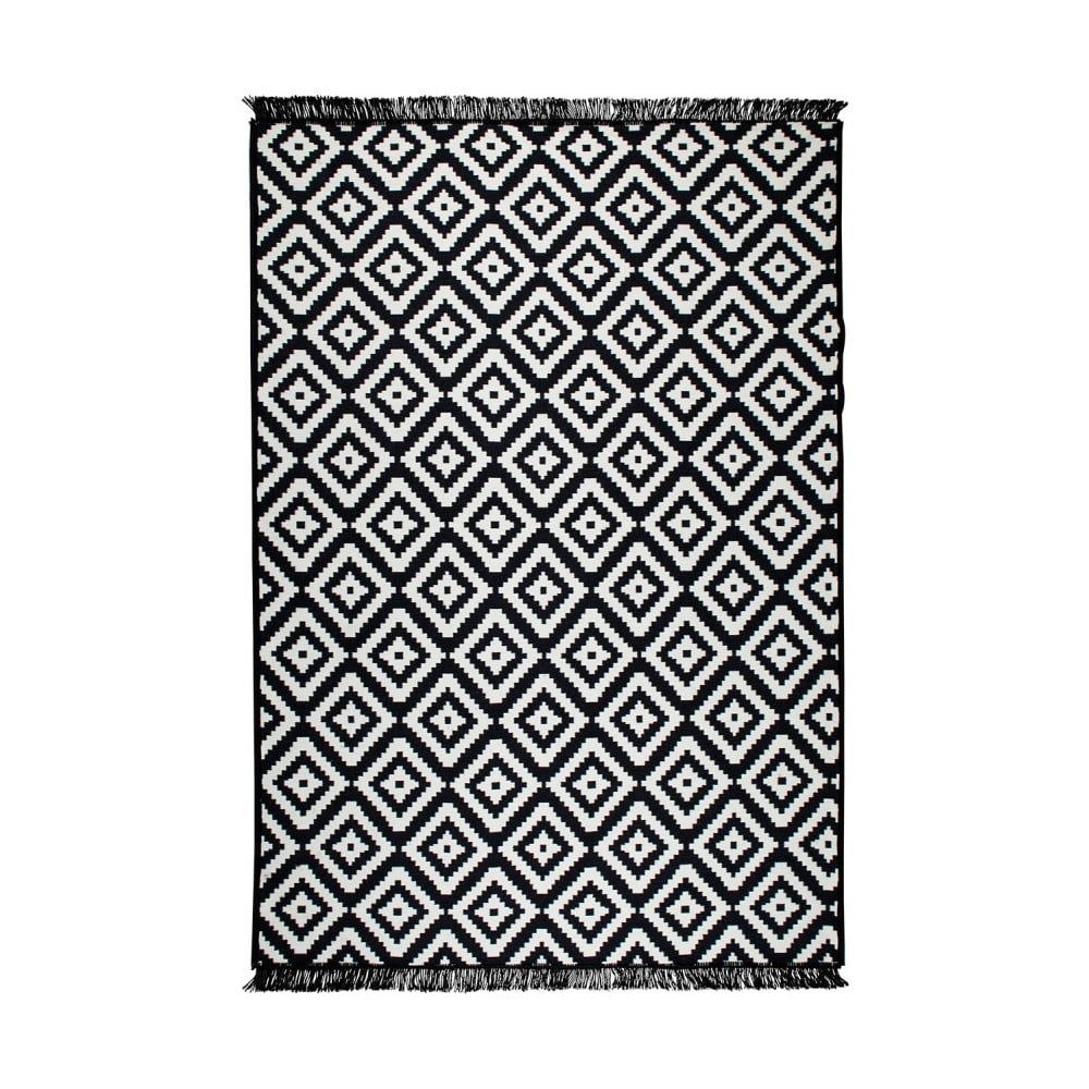 Čierno-biely obojstranný koberec Helen, 80 × 150 cm - Bonami.sk