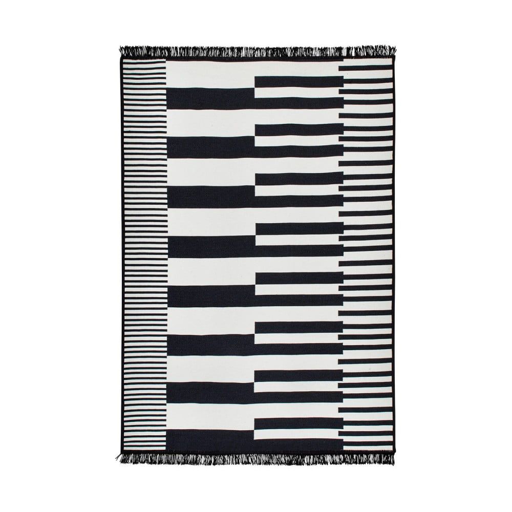 Čierno-biely obojstranný koberec Klotho, 120 × 180 cm - Bonami.sk