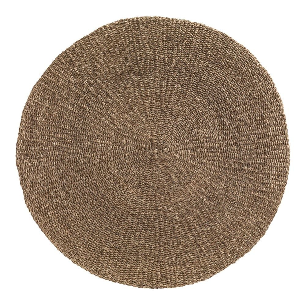 Hnedý koberec z morských rias Geese Rustico Natura, ⌀ 150 cm - Bonami.sk