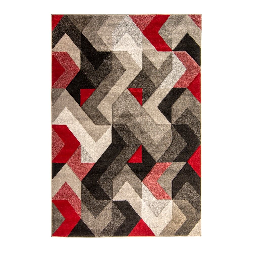Červeno-sivý koberec Flair Rugs Aurora, 120 × 170 cm - Bonami.sk