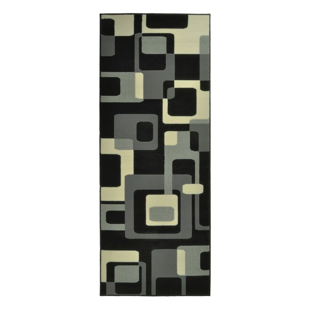 Čierny koberec Hanse Home Hamla Retro, 80 × 150 cm - Bonami.sk