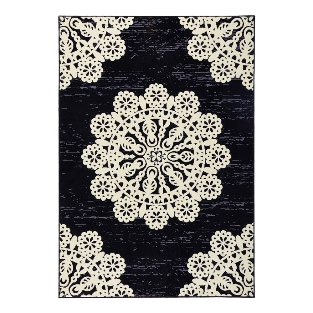 Čierny koberec Hanse Home Gloria Lace, 120 x 170 cm - Bonami.sk