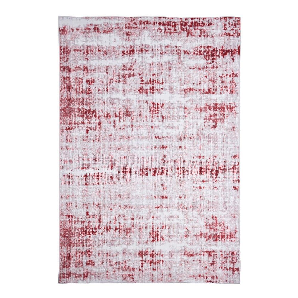 Červeno-sivý koberec Floorita Abstract Grey Burgundy, 80 × 150 cm - Bonami.sk