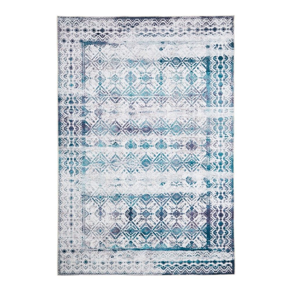 Svetlomodrý koberec Floorita Kilim Ivory Aqua, 120 × 180 cm - Bonami.sk