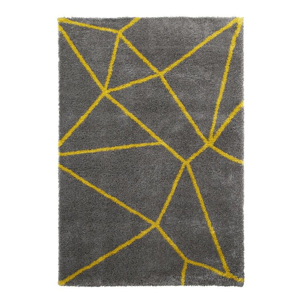 Sivo-žltý koberec Think Rugs Royal Nomadic Grey & Yellow, 120 × 170 cm - Bonami.sk