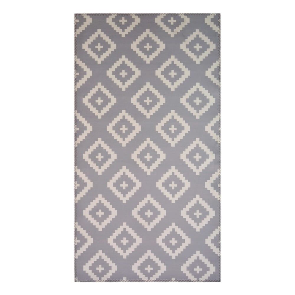 Sivý koberec Vitaus Geo Winston, 50 × 80 cm - Bonami.sk