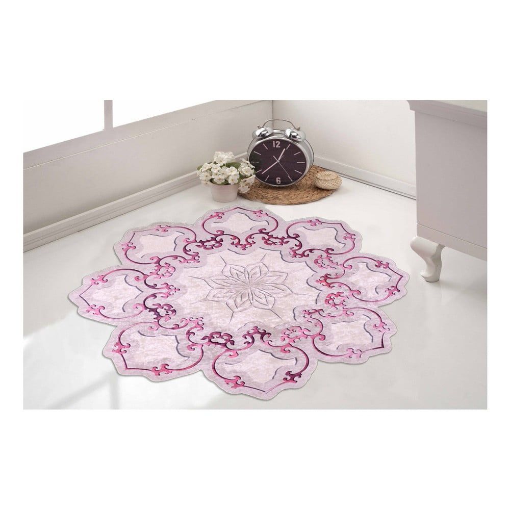 Ružový koberec Vitauss Camina Feo, ⌀ 80 cm - Bonami.sk
