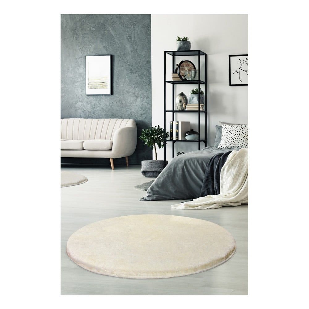Krémovobiely koberec Milano, ⌀ 90 cm - Bonami.sk