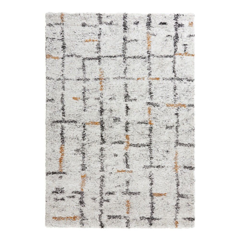 Krémovobiely koberec Mint Rugs Grid, 80 x 150 cm - Bonami.sk