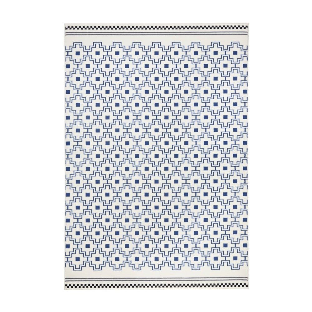 Modro-biely koberec Zala Living Cubic, 70 × 140 cm - Bonami.sk
